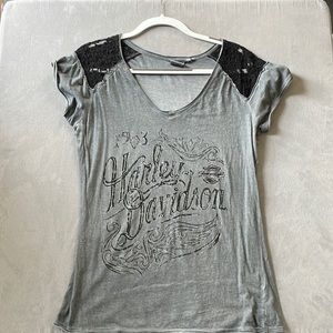 Womens Harley Davidson short sleeve shirt.